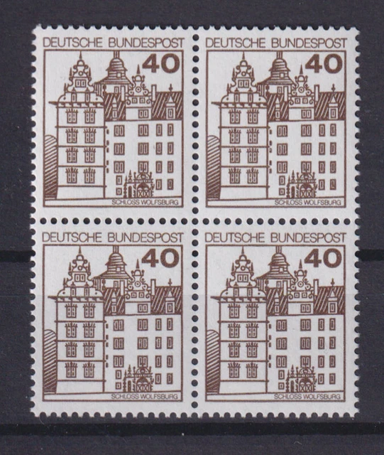 Bund 1037 4er Block Burgen+Schlösser 40 Pf postfrisch