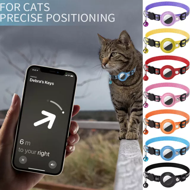 Apple Airtag Animal Chien Chat Protection Étui Suivi Nylon Col Loop Support *