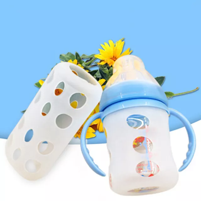 Baby Infant Bottle Case Cover Glass Protective Silicone Sleeve Useful J