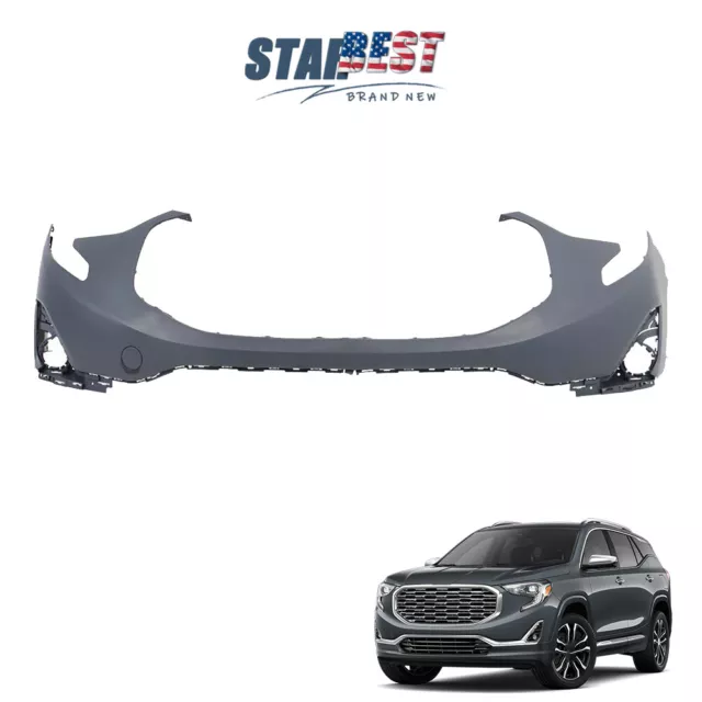 Primered - Front Upper Bumper Cover Black For 2018 2019 2020 2021 GMC Terrain