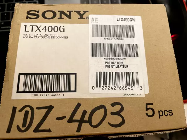 5 x SONY LTX400G - LTO Ultrium 3 Backup Tape  400GB / 800GB - NEW