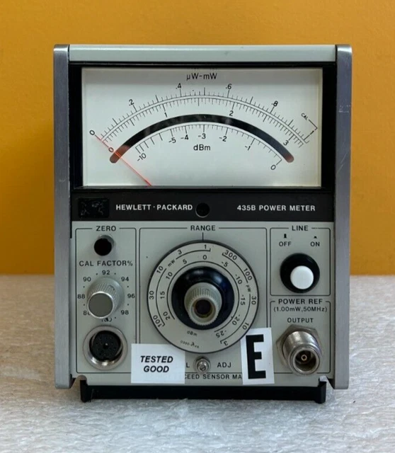 HP 435B 100 kHz to 110 GHz, -70 to +44 dBm, 50 dB Range, Power Meter. Tested!
