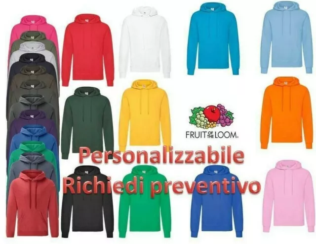 Felpa Da Lavoro Uomo con Cappuccio e Tasche Tuta Pullover Personalizzabile