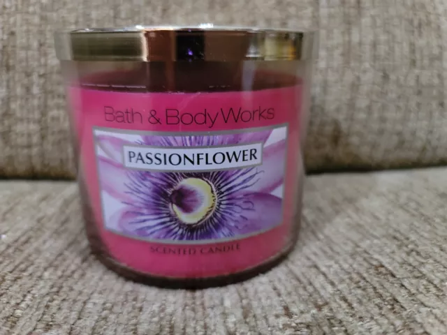 New Rare Bath & Body Works  3-Wick 14.5 Oz Passion Flower My Last One !!!