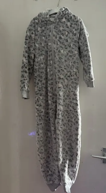 Next under the stars all in one grey/animal Print sleep suit age 6 years