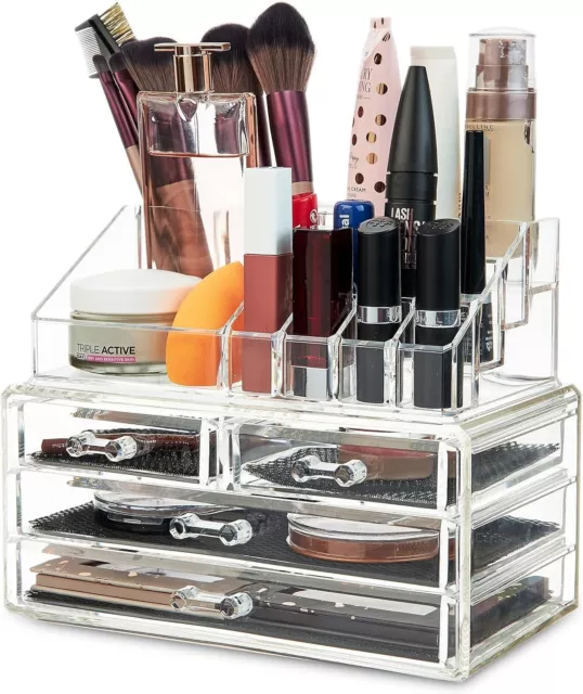 Acrylic Make Up  Organiser for Dressing Table Drawers Storage Cosmetic Box