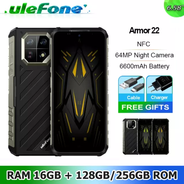 Ulefone Armor 22 IP68 Phone 128GB/256GB 6600mAh 64MP Night Vision Global Version
