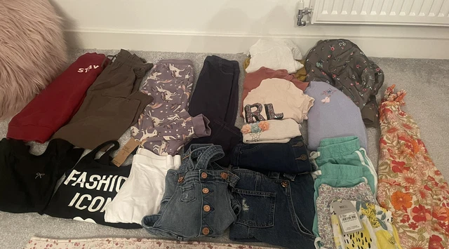 GIRLS BUNDLE AGE 8-9 YEARS NEXT M&S H&M  Denim TOP T-SHIRT SET LEGGINGS