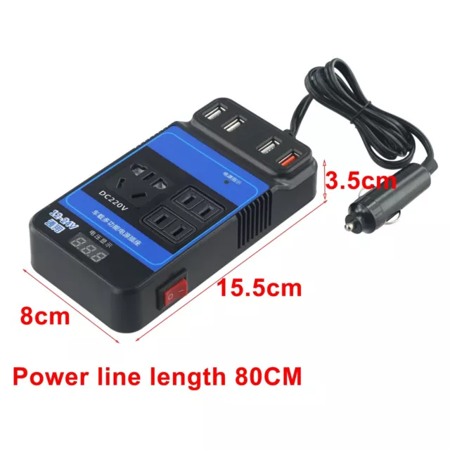 DC12V 24V Per DC110V/220V-Car Veicolo Potenza Inverter Convertitore Viaggio