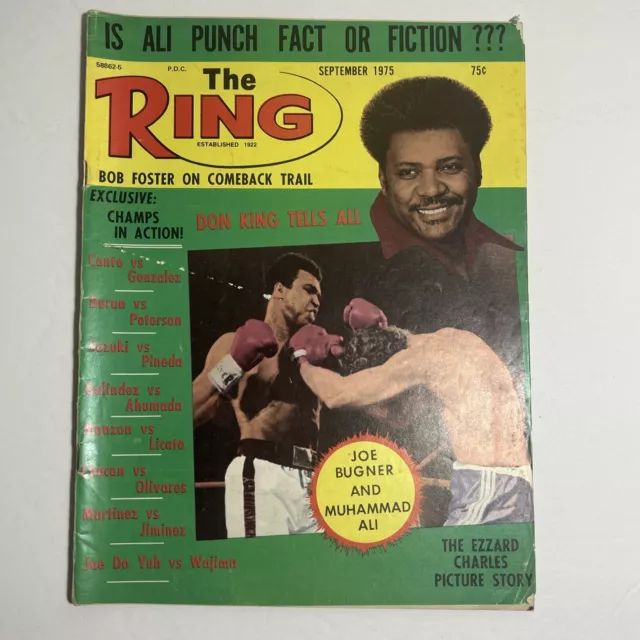 THE RING MAGAZINE September 1975 - MUHAMMAD ALI & Bugner / Don King Issue