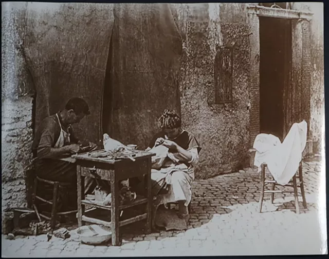 Photo de presse vintage Roma Artisans Al Travail 1890 FT 591 - tirage 30x24 CM