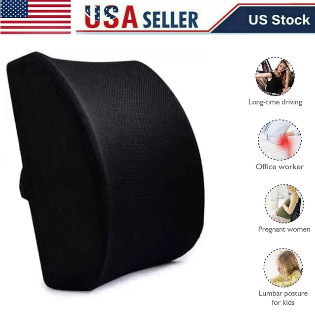 Memory Foam/Mesh Lumbar Back Pillow Support Cushion Home Office Car Seat Chair