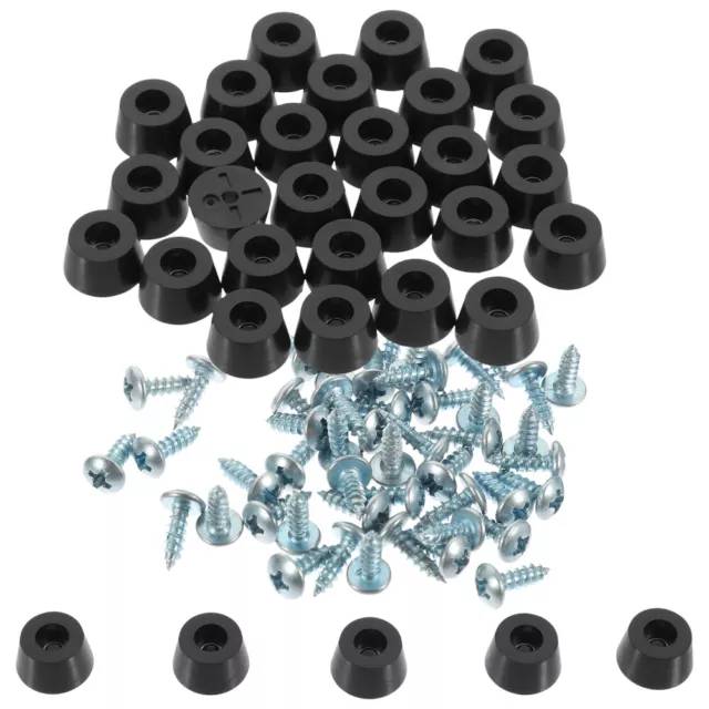 60 Pcs Caoutchouc Coussins De Rehaussement Meubles Patins Chaise Antidérapant