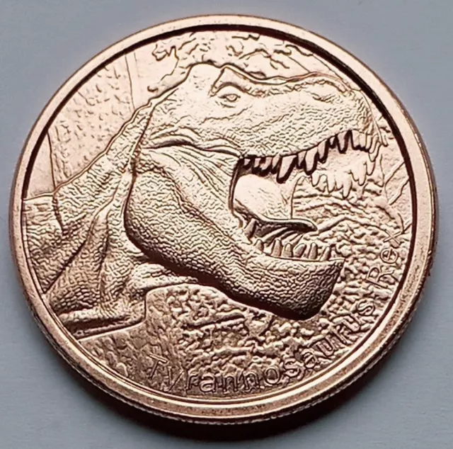 1 Unze Kupfer, Tyrannosaurus Rex, Kupfer 0.999 Medaille