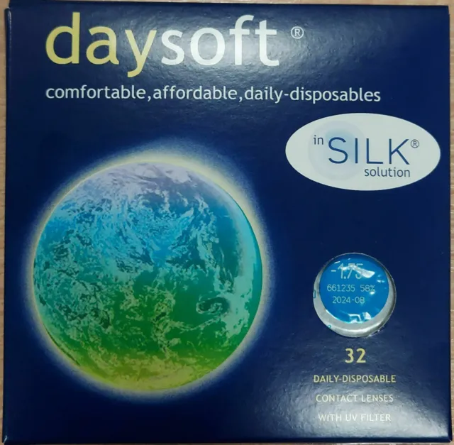 Daysoft UV Silk 2 x 32 Tageslinsen Kontaktlinsen mit UV Schutz - Stärke angeben