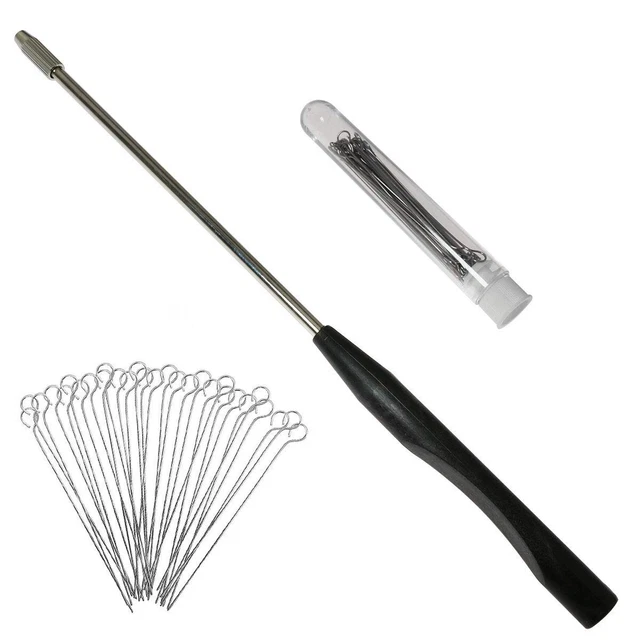 Haute Qualité Inoculation Tige + 50 Nichrome Bague Plaque Acier Inoxydable Agar