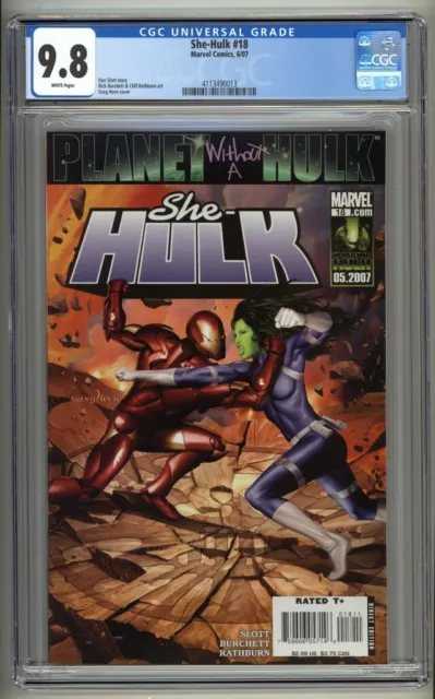 She-Hulk #18 CGC 9.8 (2007) Highest Graded Greg Horn Cover Dan Slott Story