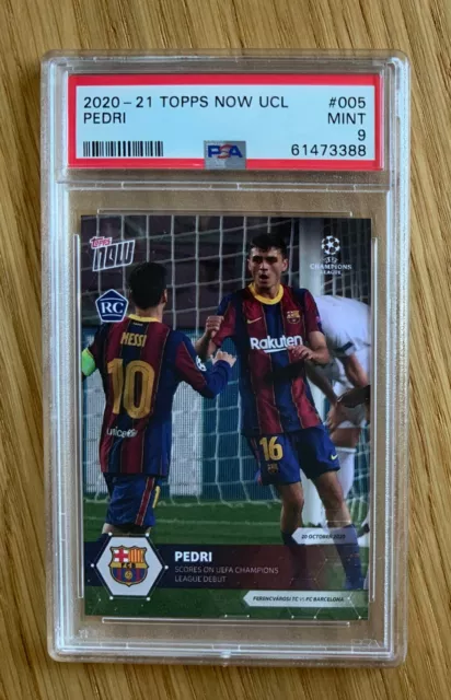 Pedri 2020 UCL Topps Now UEFA Champions League RC Card #5 PSA 9