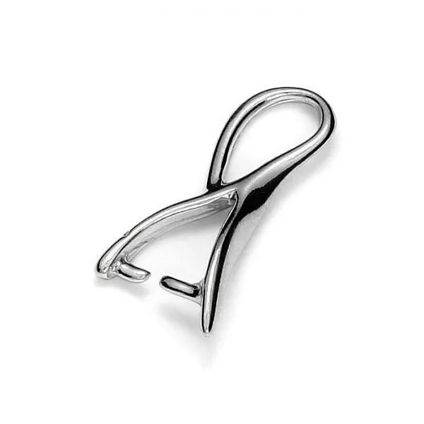 UK STOCK 925 SOLID Sterling Silver Pinch Bail For Pendant