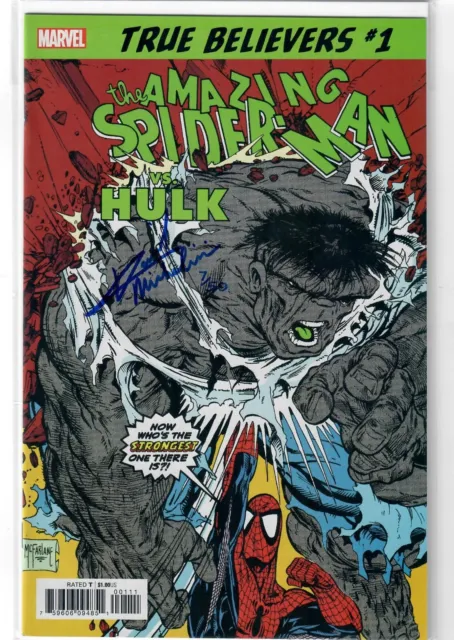 True Believers Spiderman vs the Hulk 1 Signed by David Michelinie