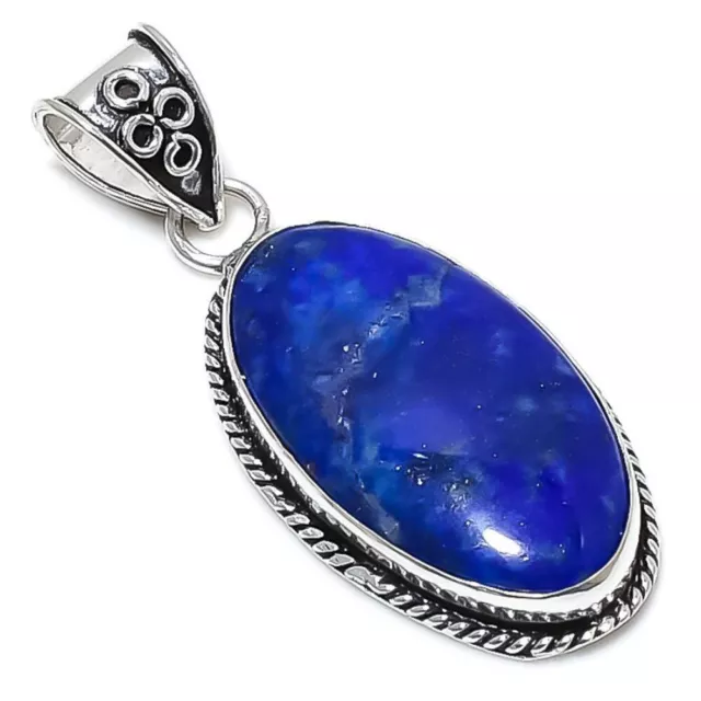 Pendentif de bijoux en argent sterling 925 fait à la main en lapis-lazuli 2,17"