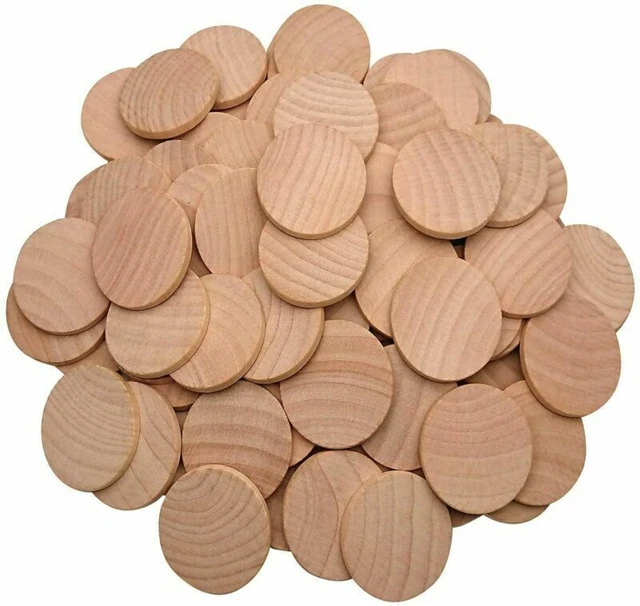200 Stück Unfertige Holzscheiben zum Basteln, Runde Baumscheibe für DIY F9J3