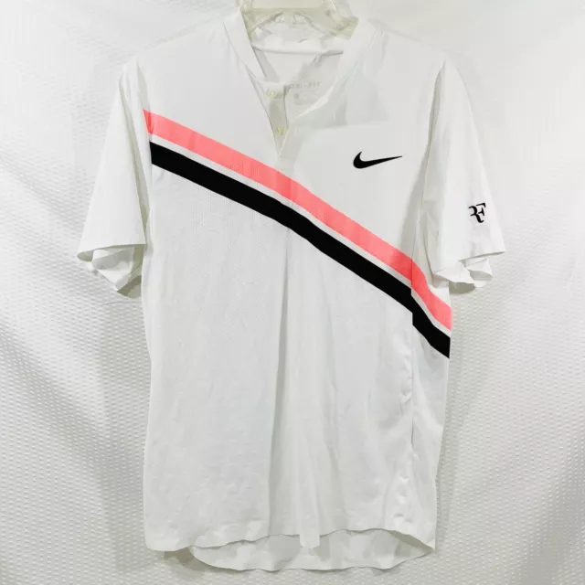 Nike Roger Federer RF 2018 Australian Open Henley Polo Tennis Shirt M