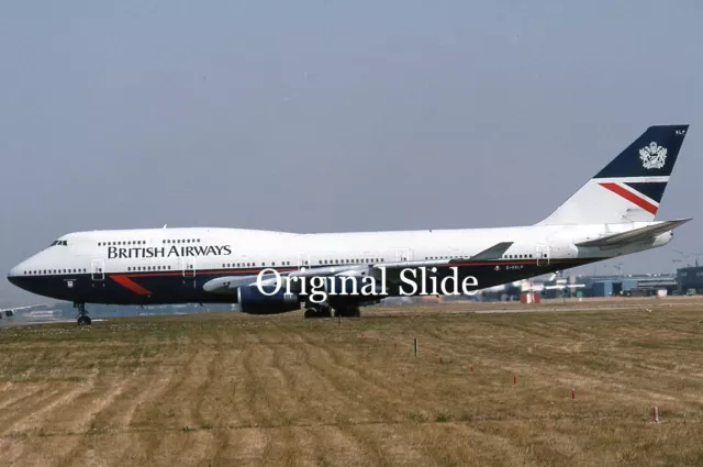 Flugzeugrutsche - British Airways B.747-400 G-BNLP @ LHR 1992 (B113)