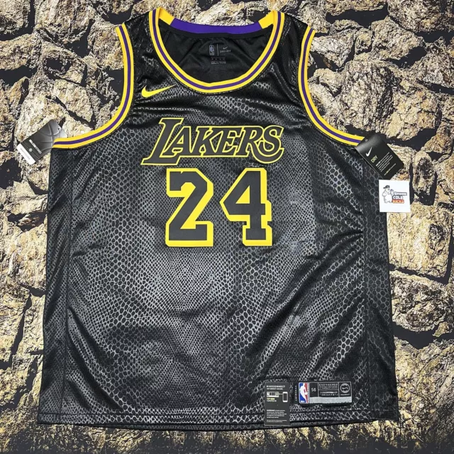 Nike Lakers City Edition Kobe Bryant Authentic 'Black Yellow' (NBA/Men's/Jersey) AJ6430-011 US XXL