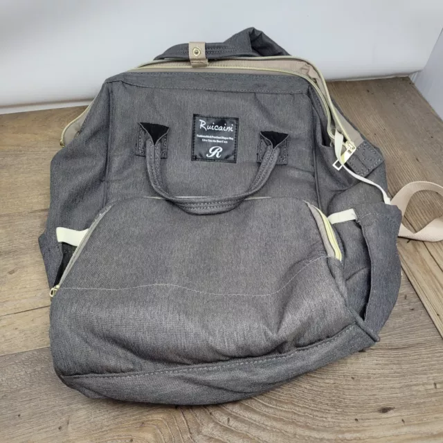 Ruicaini backpack grey mothers diaper backpack multi function