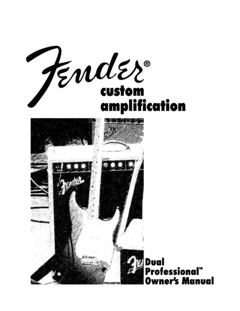 Bedienungsanleitung-Operating Instructions Guitar Amplifier Fender Dual Pro