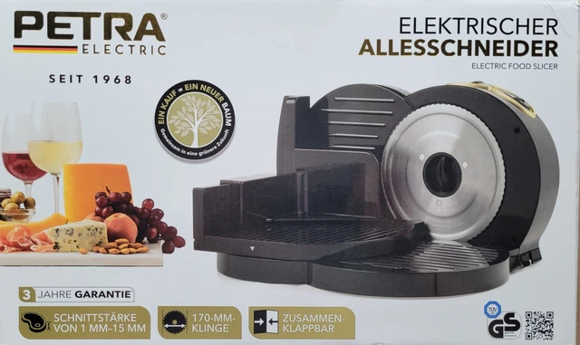 PETRA ELEKTRISCHER ALLESSCHNEIDER für Wurst, Käse, Brot u.v.m. 150Watt ...