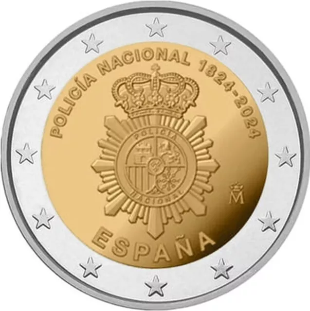 Spain - 2 Euro Commemorative 2024 200 years National Police  UNC - FREE SHIPPING