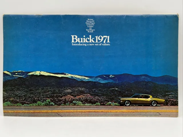 1971 BUICK ALL MODELS FULL COLOR Auto Dealer Car Sales Catalog Brochure & Specs