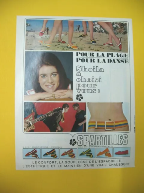 Publicite De Presse Spartilles Chaussure Pour La Plage Sheila 1968