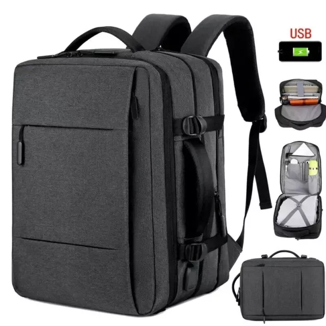 Sac à dos de voyage classique pour hommes, d'affaires, sac USB  extensible .