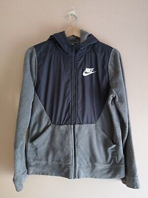 Nike Grey Full Zip Polyester Soft Shell / Fleece Jacket - Youth XL