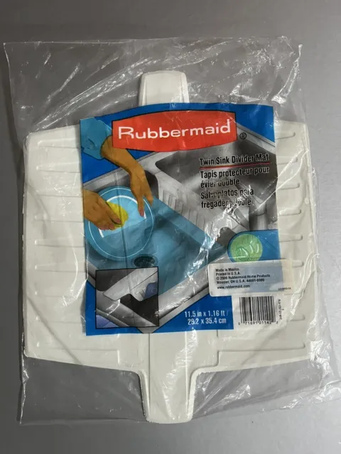 Rubbermaid Sink Divider Mat White New VTG 1993 NOS 11.5 X 13.75 