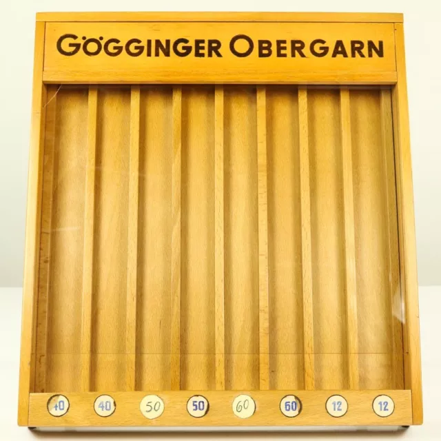 Gögginger Näh Ober Garn Theken Display Wand Vitrine Holz Schrank Vintage 50er