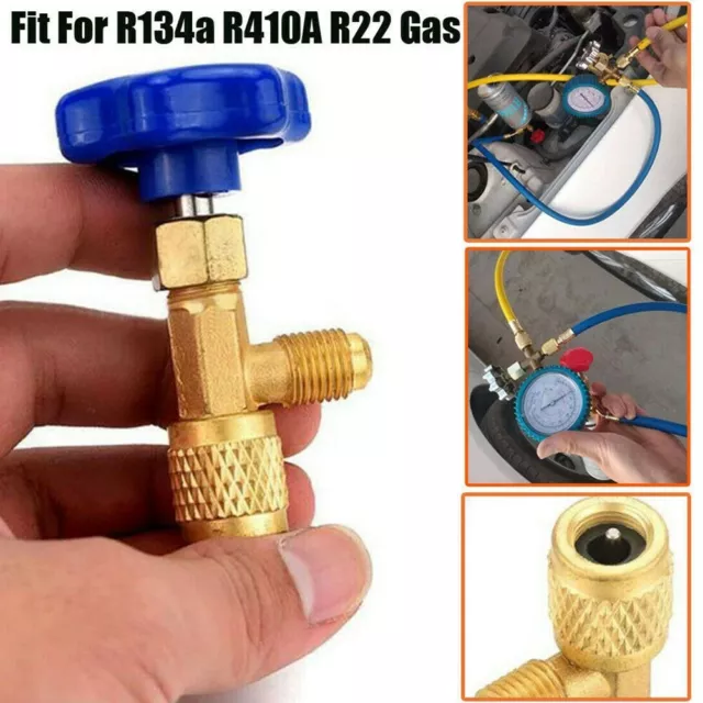 Corps en laiton ouvre-bouteille de canette à gaz compatible R22 pour R134A R410