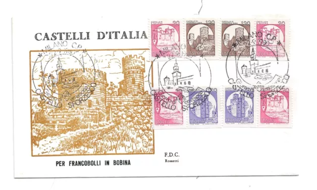 1980  Repubblica Italiana   Fdc    Rossetti     Serie Castelli In Bobina