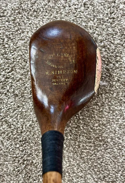 Antique Mitchell Of Manchester R Simpson Perfect Balance Hickory Ladies Driver