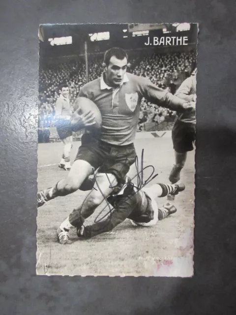 Autographe jean Barthe  Rugby 4