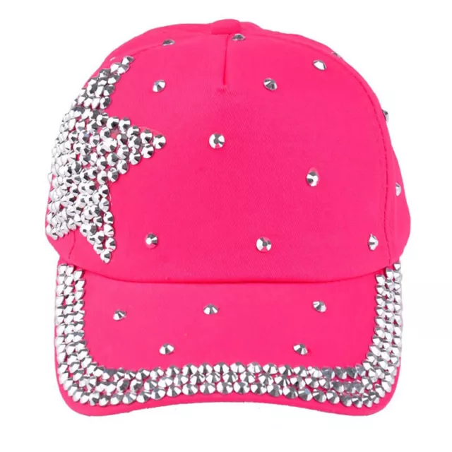 Fashion Kids Baby Boy Girls Hat Baseball Cap Rhinestone Star Shaped Summer Hats 3