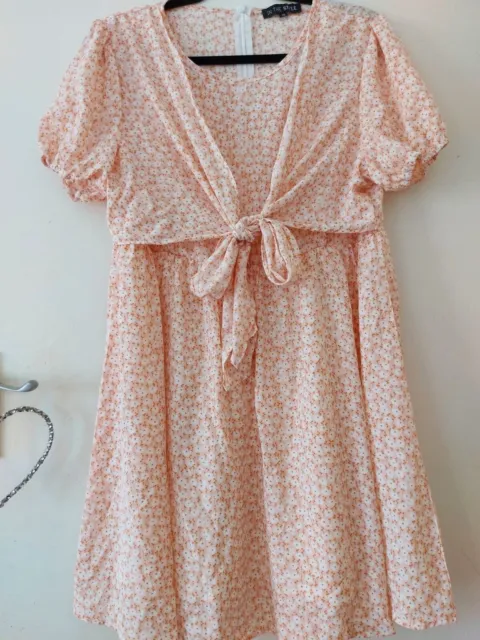 In the Style Peach floral maternity dress. Also breastfeeding friendly. Size 16