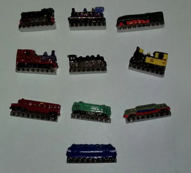 Série complète 10 fèves locomotives de prestige train filet or k3