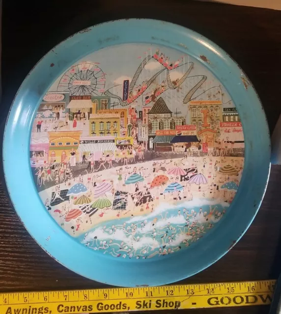 Pepsi Cola Serving Tray Coney Island, NY 1955, Vintage, MCM, Summer, Beach