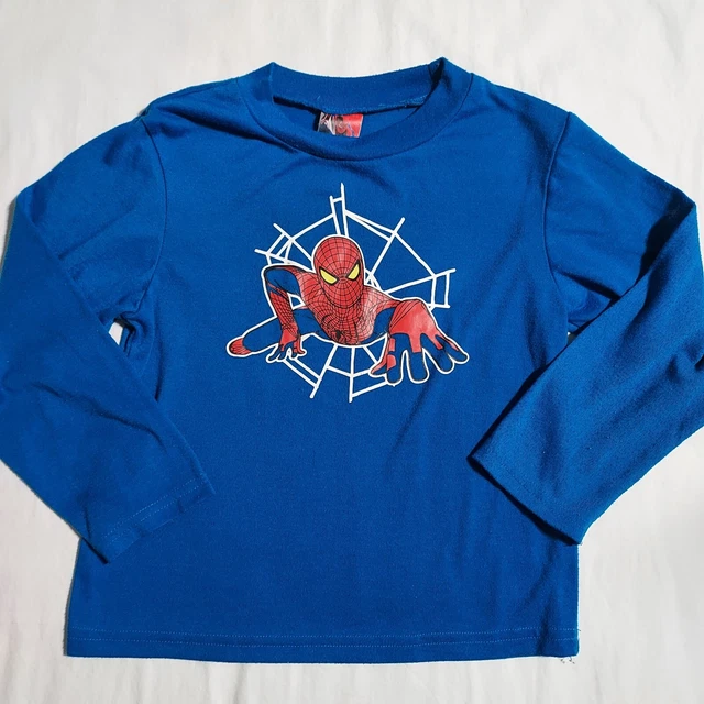 Boy's The Amazing Spider-Man Size Small Blue Graphic Pullover Long Sleeve
