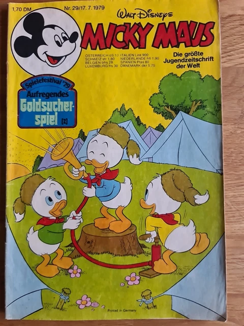Micky Maus 1979 Heft 29 mit Beilage ohne Schnipp