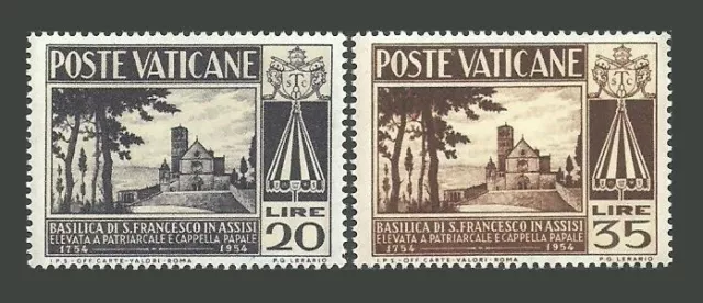 Vatican City Stamps 1954 The Church of Franz from Assisi - MNH